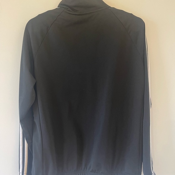 Women’s Adidas Black Track Jacket with White Stripes XL - Picture 5 of 5